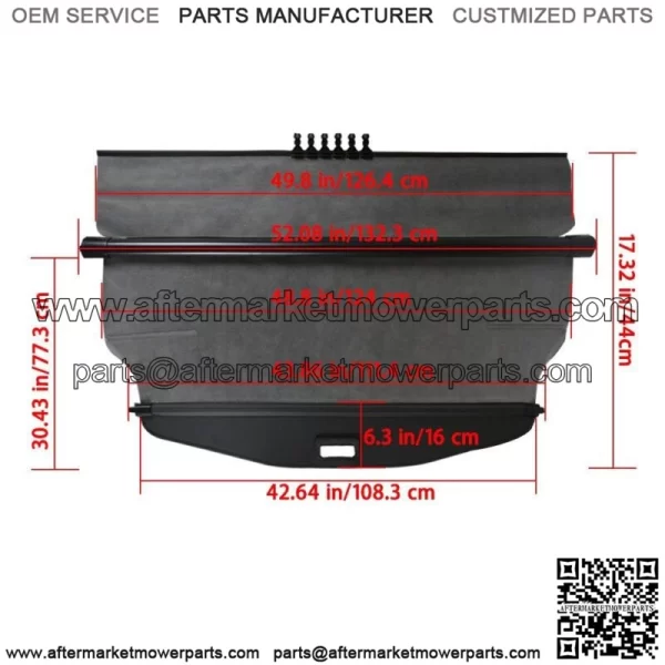 Cargo Cover Security Rear Trunk Shade For 2010-17 Chevrolet Equinox/GMC Terrain - Image 3