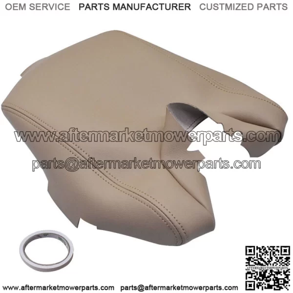 For 2009-2013 2014 Acura TL Center Console Lid Armrest Cover Tan Vinyl Leather - Image 4