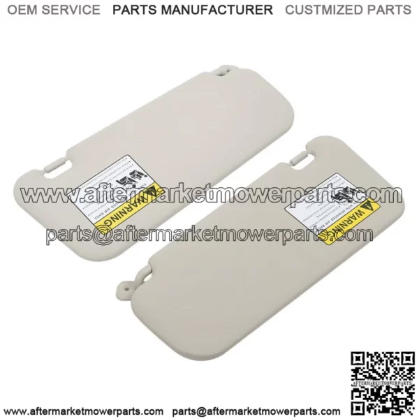For Mazda3 2010 2011 2012 2013 Gray Pair Sun Visor Driver & Passenger Side - Image 3