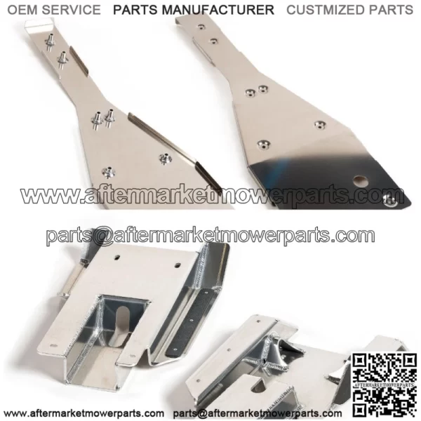 Full Chassis Glide & Swing Arm Skid Plate Gaurd Combo Yamaha 660 660R For: Yamaha 660R