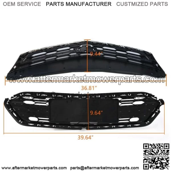For 2016 2017 2018 Chevrolet Cruze Front Upper and Lower Grille Set - Image 2