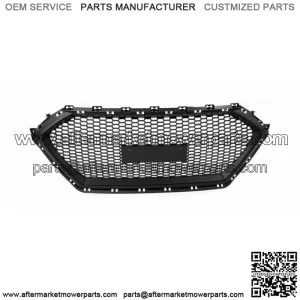 ABS Front Grille for Hyundai Elantra 2017-2018 Sedan Honeycomb Style Matte Black