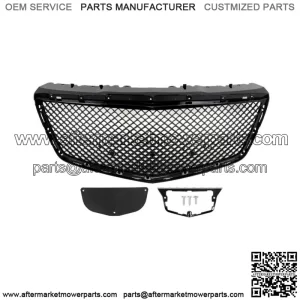 For 2014-2019 Cadillac CTS Sedan B Style Front Bumper Hood Grille ABS Black