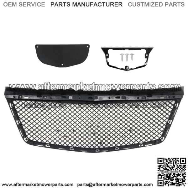 For 2014-2019 Cadillac CTS Sedan B Style Front Bumper Hood Grille ABS Black - Image 2