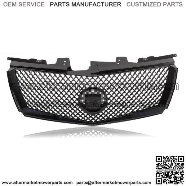 For 2008-2013 Cadillac CTS Front Bumper Upper Grille Mesh Gloss Black