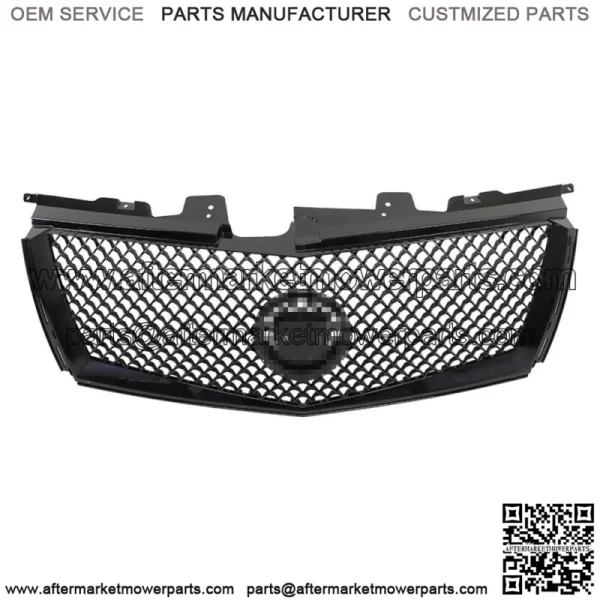 For 2008-2013 Cadillac CTS Front Bumper Upper Grille Mesh Gloss Black - Image 2