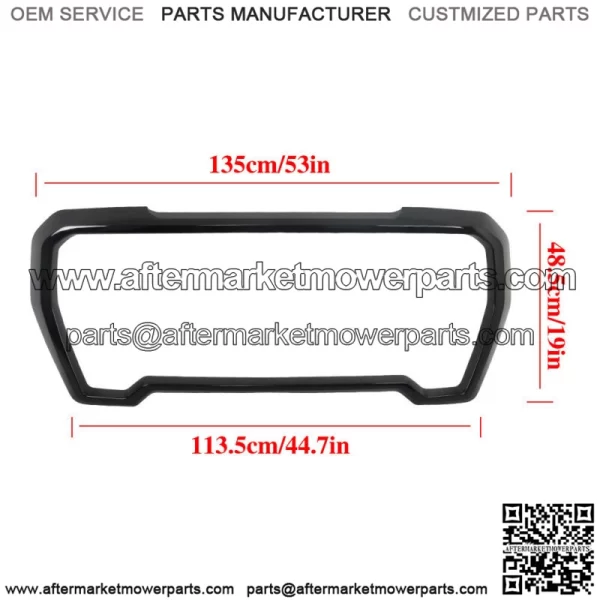 For 2019-2021 GMC Sierra 1500 Gloss Black Front Upper Grille Outer Frame Suround - Image 3
