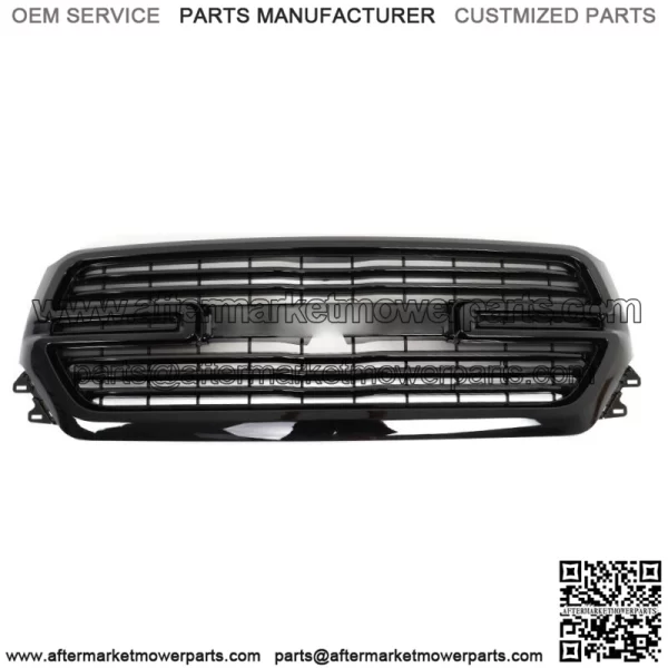 Front Mesh Upper Grille For 2019-2023 Dodge Ram 1500 Gloss Black 68366528AH