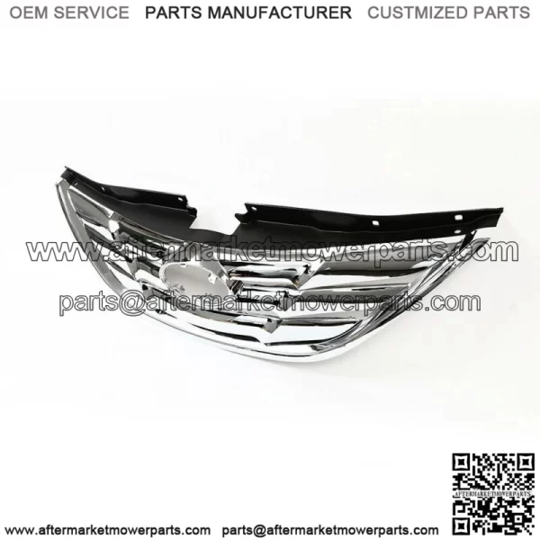 For Hyundai Sonata 2011 2012 2013 Front Upper Grille Grill Chrome Factory Style - Image 2