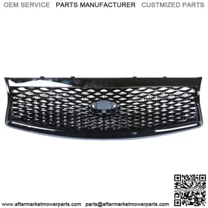 Front Mesh Bumper Hood Grille For 2014-2016 2017 Infiniti Q50 Sedan Black Grill