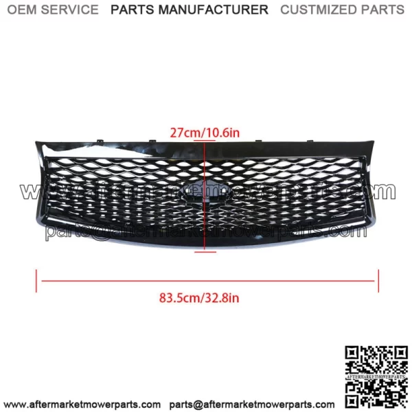 Front Mesh Bumper Hood Grille For 2014-2016 2017 Infiniti Q50 Sedan Black Grill - Image 3