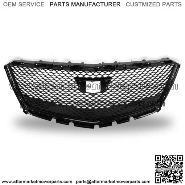 For 2016-2021 Cadillac XT5 Gloss Black Front Bumper Upper Mesh Grille