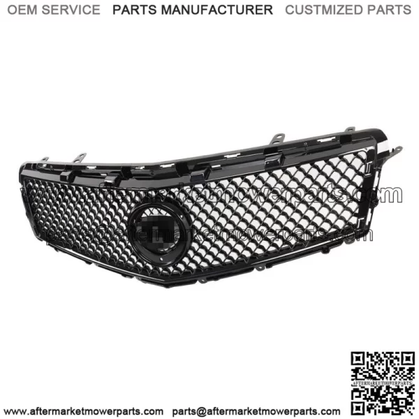 For 2013 2014 Cadillac ATS Front Bumper Grille Mesh Honeycomb Glossy Black