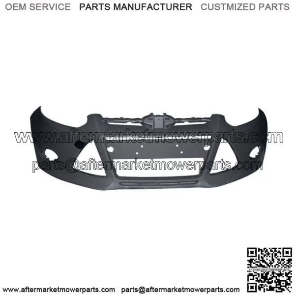 Primered Front Bumper Cover Fit For 2012 2013 2014 Ford Foc Sedan w/ Tow Hole