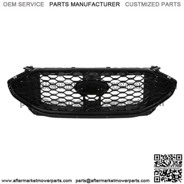For 2019-2022 Ford Edge ST 4DR Sport Gloss Black Front Grille W/O Camera Slot - Image 2