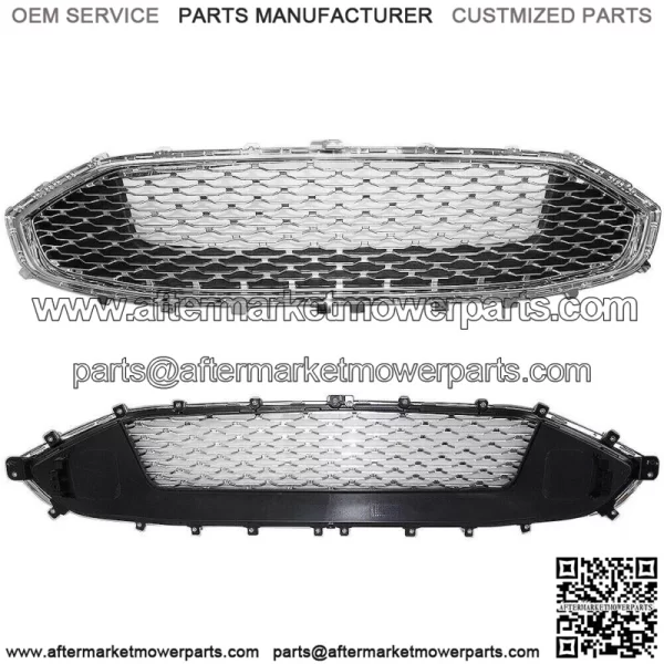 For Ford Fion 2019 2020 Front Bumper Upper Grille Replacement Chrome Mesh - Image 2
