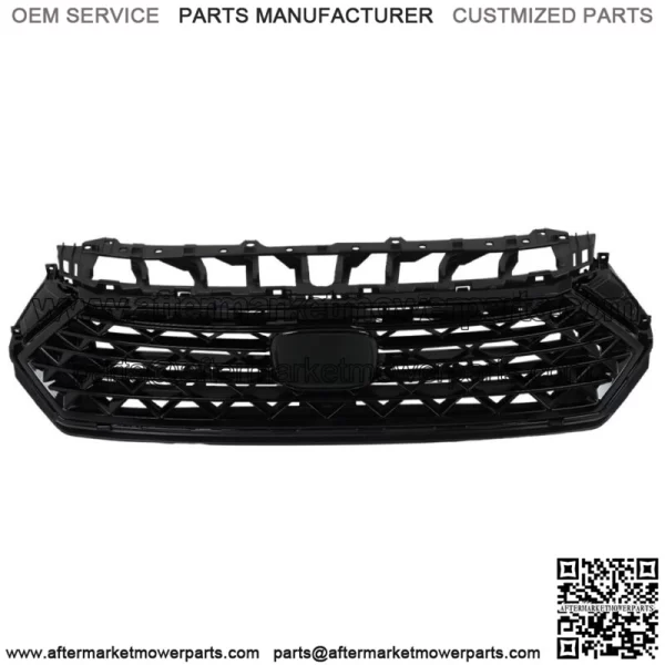Front Upper Grille Mesh Grill Durable For Honda Accord 2023-2024 Black Plastic - Image 2
