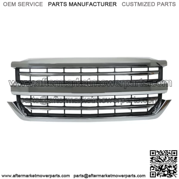 For 2016-2018 Chevrolet Silverado 1500 Front Bumper Grille Chrome 84056776 - Image 2