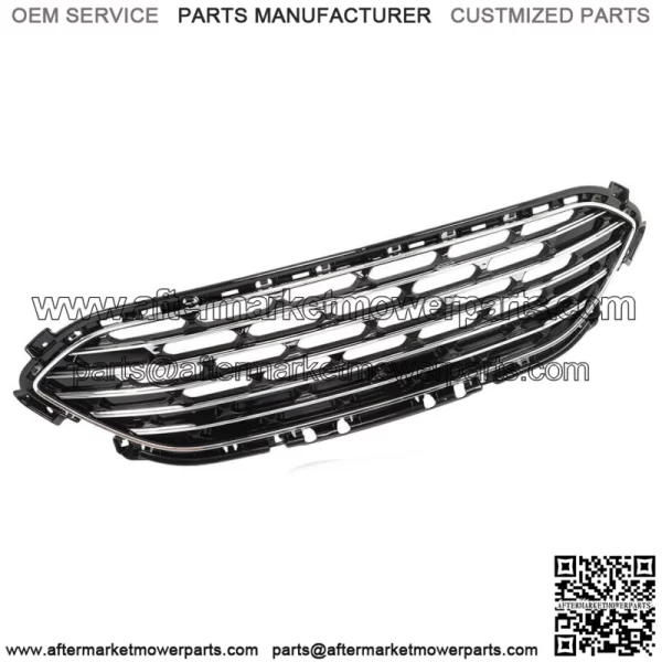 For 2020-2022 Ford Escape Front Bumper Center Grille Black W/Chrome Molding