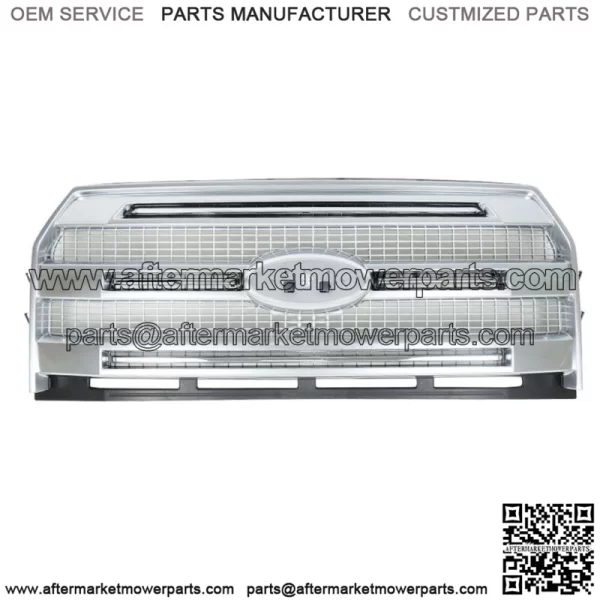 Front Bumper Grille For Ford F-150 2015-2017 Chrome W/O Parking Sensors - Image 2