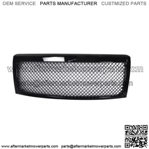 Front Bumper Center Upper Grille For 2009-2014 Ford F-150 Glossy Black