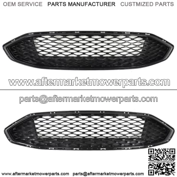 Front Bumper Upper Grill Grille For Ford Fion 2017- 2018 Gloss Black - Image 2