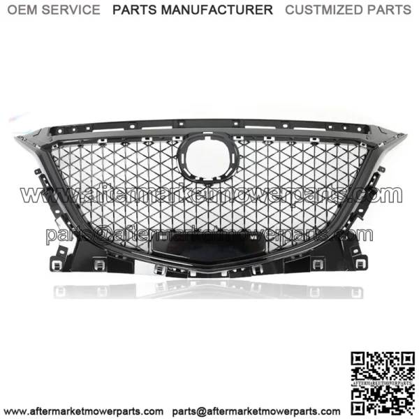For 2014-2016 Mazda 3 Axela Front Bumper Upper Black Grille Honeycomb Grill ABS