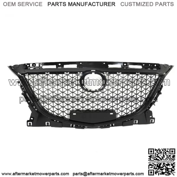 For 2014-2016 Mazda 3 Axela Front Bumper Upper Black Grille Honeycomb Grill ABS - Image 2