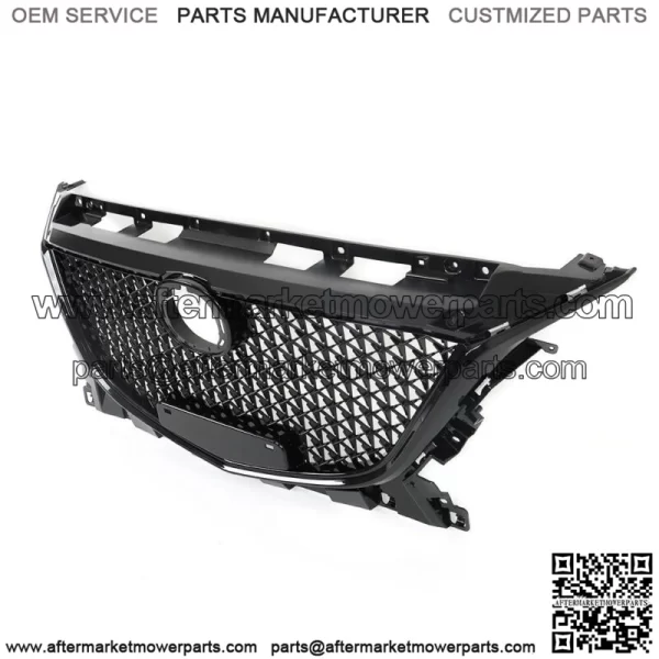 For 2014-2016 Mazda 3 Axela Front Bumper Upper Black Grille Honeycomb Grill ABS - Image 3