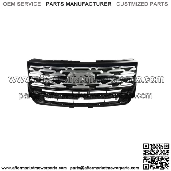 For 2018 2019 Ford Explorer Front Bumper Upper Grille Grill Factory Silver