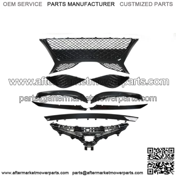 Fit For 2018-2020 Toyota Camry SE 9PCS Front Grille Lower Molding Fog Cover