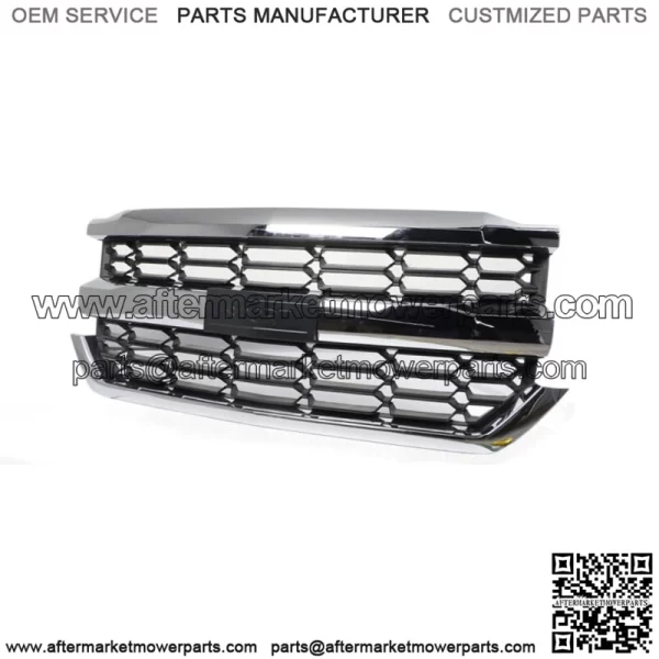 Front Upper Grille For Chevy Silverado 1500 2016 2017 2018 2019 Chrome 84602489