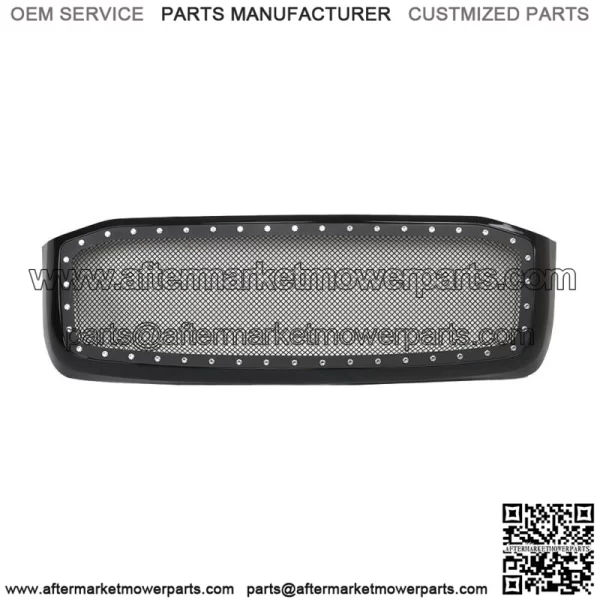 Black Front Hood Grille For 2006 2007-2008 Dodge Ram 1500 Black Mesh - Image 3