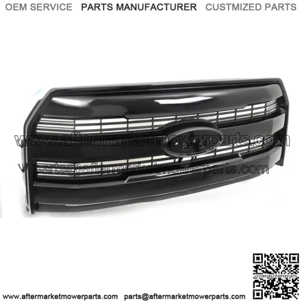 Front Grille Assembly Gloss Black For 2015-2017 Ford F150 W/Camera HL