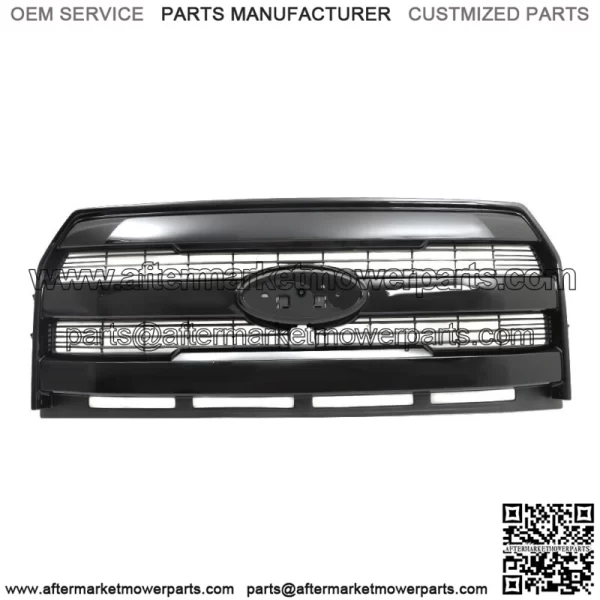 Front Grille Assembly Gloss Black For 2015-2017 Ford F150 W/Camera HL - Image 2
