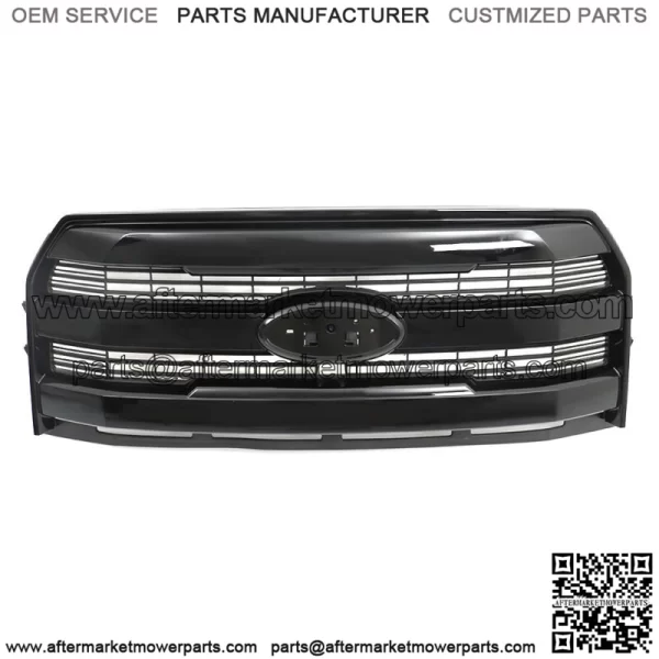 Front Grille Assembly Gloss Black For 2015-2017 Ford F150 W/Camera HL - Image 3