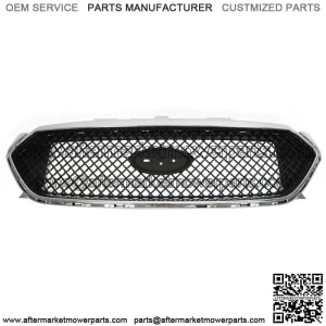 For 2013-2018 Ford Taur SHO Front Upper Grille Matte Black W/Chrome Trim