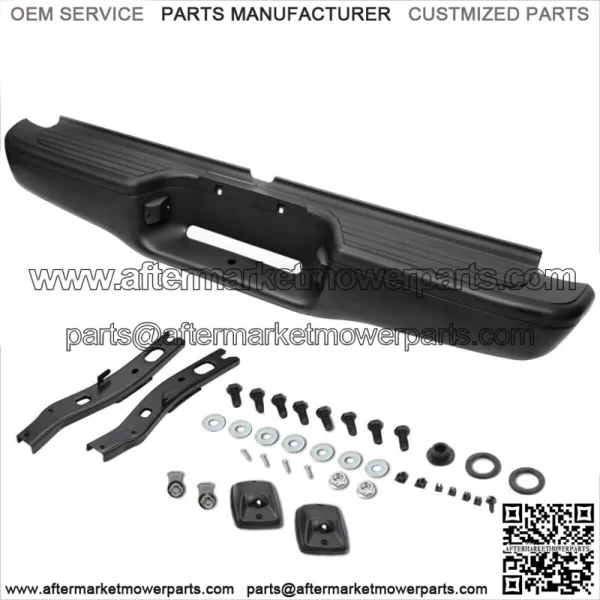 For 1995 96-2004 Toyota Tacoma Complete Steel Rear Step Bumper Black TO1102214 - Image 2