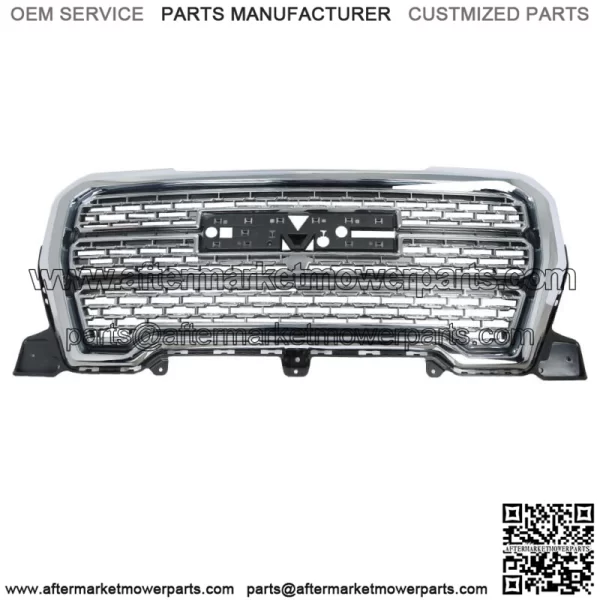 Front Upper bumper Grille Chrome Fit For 2019 2020-2021 GMC Sierra 1500 Denali - Image 3