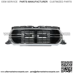 Front Upper Grille For 2019-2022 Ram 1500 Chrome+Black Trim w/Grille Base