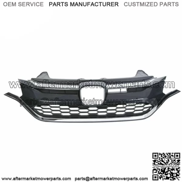 Front Bumper Upper & Lower Grille Grill ABS for Honda CRV CR-V 2015 2016 Chrome - Image 3