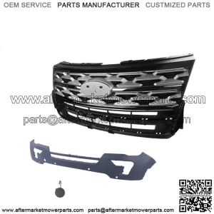 Front Grille + Front Bumper With Radar Hole For 2018 -2019 Ford Explorer