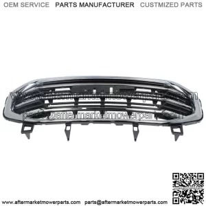 Front Bumper Grille Fit For 18-21 GMC Terrain SLT SLE Black W/Chrome Bar&Frame