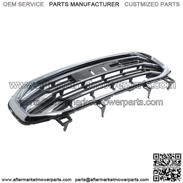Front Bumper Grille Fit For 18-21 GMC Terrain SLT SLE Black W/Chrome Bar&Frame - Image 2