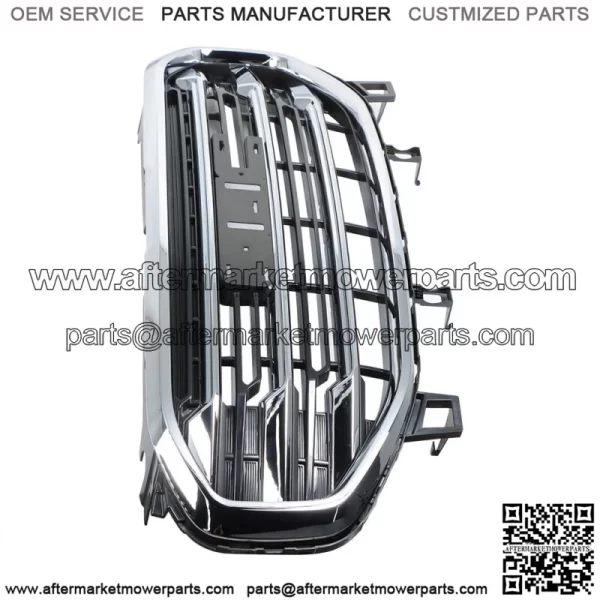 Front Bumper Grille Fit For 18-21 GMC Terrain SLT SLE Black W/Chrome Bar&Frame - Image 3