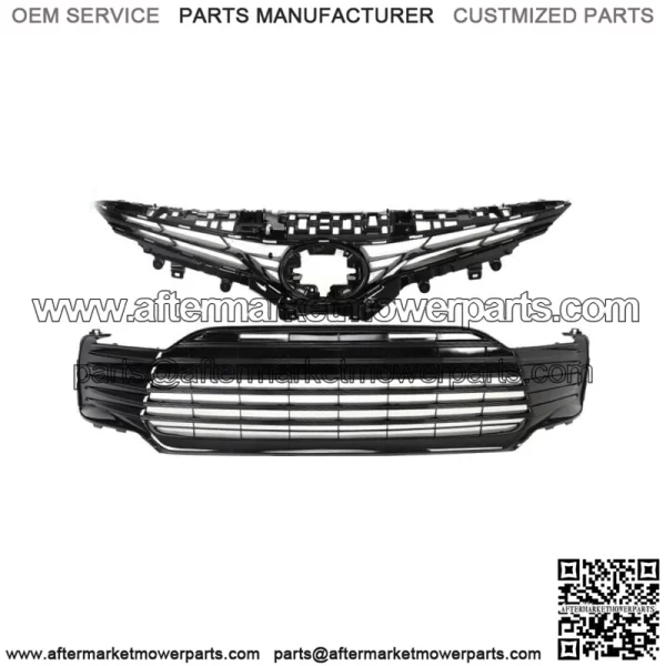 2PS Front Upper Lower Grille For 2021-2022 Toyota Camry LE XLE 5310206290