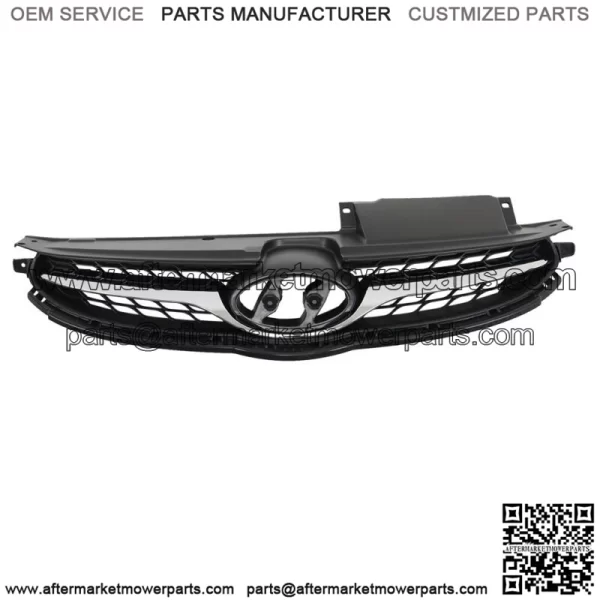 For 2011-2013 HYUNDAI Elantra Front Upper Bumper Grille With Chrome Trim Plastic