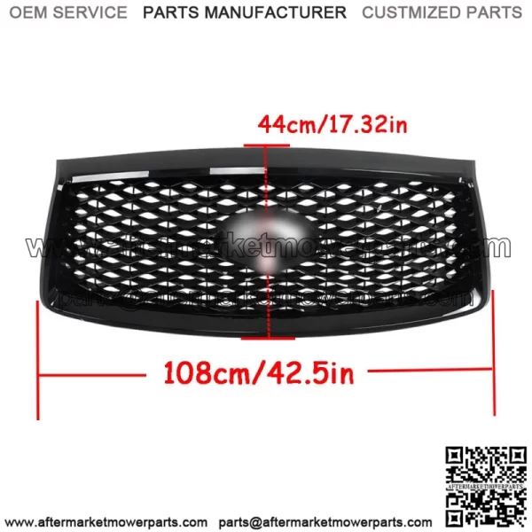 Gloss Black Front Upper Grille Grill For 2018-2021 Infiniti QX80 623106GW0A - Image 2