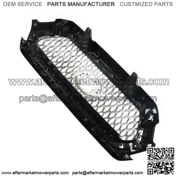 Front Upper Grille Matte Black Chrome Gray For 2016-2021 Toyota Tacoma Chrome - Image 3