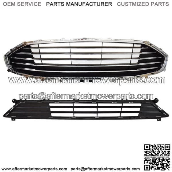 For Ford Fion 2019 2020 Front Upper&Lower Grille Chrome Factory Style